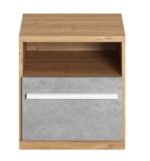 Κομοδίνο Plano Natural PN-09 με συρτάρι σε χρώμα φυσικού ξύλου