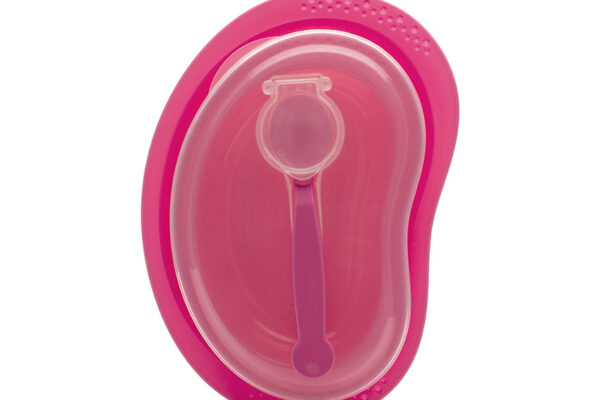 Σετ Μπωλ Φαγητού Με Κουταλάκι Pink Lorelli, παιδικό ροζ μπολ.