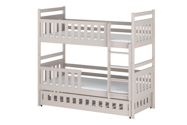 Κουκέτα Oliwia με συρόμενο, μασίφ ξύλο cashmere 90x200cm