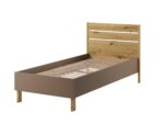Κρεβάτι Lenny Natural & Mocha 90x200cm: Μοντέρνο μονό κρεβάτι για το παιδικό δωμάτιο.