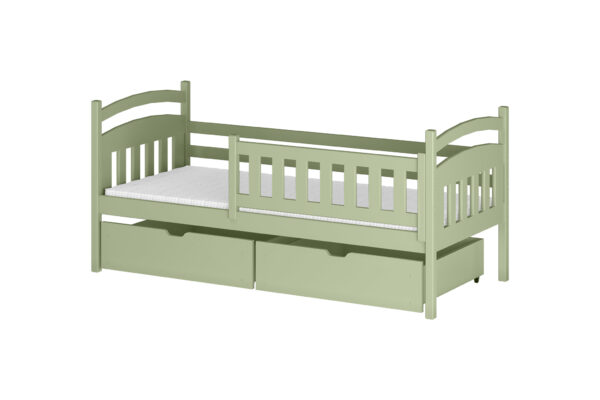 Κρεβάτι Terry με συρτάρια από μασίφ ξύλο cashmere 90x200cm.