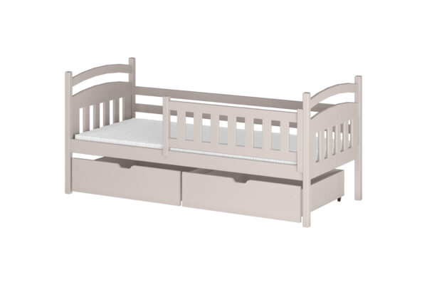 Κρεβάτι Καναπές Terry με συρτάρια, μασίφ ξύλο cashmere 90x200cm.