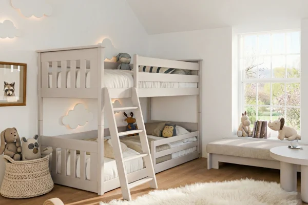 Χαμηλή Κουκέτα Montessori Kevin από μασίφ ξύλο