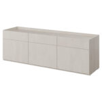 Συρταριέρα Χαμηλή Teen Flex Silk TF-08: Μοντέρνα συρταριέρα αποθήκευσης σε απαλό χρώμα.