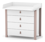 Βρεφική συρταριέρα Veres Monaco 90cm με αλλαξιέρα, λευκή και cappuccino.