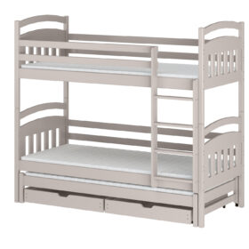 Κουκέτα Alan παιδική 3 θέσεων με συρόμενο κρεβάτι και συρτάρια.