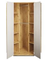 Ντουλάπα ρούχων με ραφιέρα και αποθηκευτικό χώρο, ιδανική για υπνοδωμάτιο