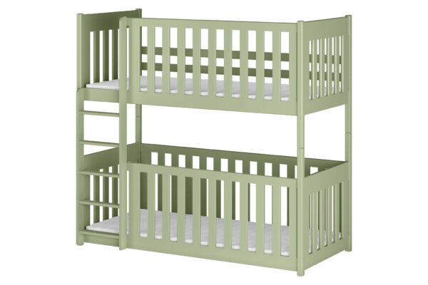 Παιδική κουκέτα Montessori Konrad, μασίφ ξύλο cashmere, 90x200cm με κάγκελα.