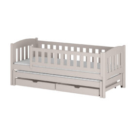 Παιδικός καναπές κρεβάτι Amelka cashmere με συρόμενο και δύο συρτάρια.