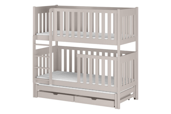 Κουκέτα Emilka μασίφ ξύλο cashmere 90x200 με συρόμενο κρεβάτι.