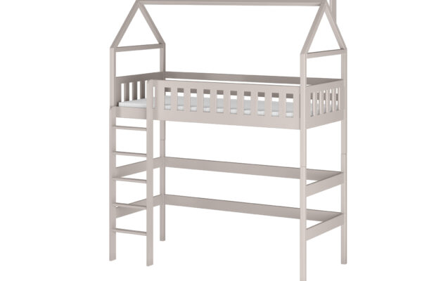 Υπερυψωμένο σπιτάκι Otylia 2 σε 1 Cashmere 90x200cm από μασίφ ξύλο.