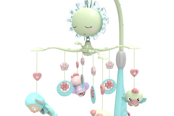 Μουσικό κρεβατιού Nature Green 852-174 Bebe Stars με χαριτωμένα ζωάκια.