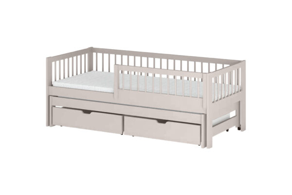 Καναπές Softi Cashmere με συρόμενο κρεβάτι από μασίφ ξύλο 90x200cm.