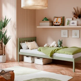 Κρεβάτι Martin από μασίφ ξύλο Olive 90x200cm για παιδικό δωμάτιο.