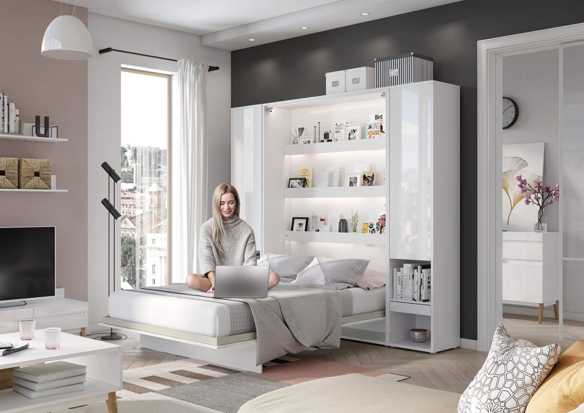 Lenart Κρεβάτι Διπλό BC-01-WH λευκό 140x200cm: Κομψό και λειτουργικό κρεβάτι.