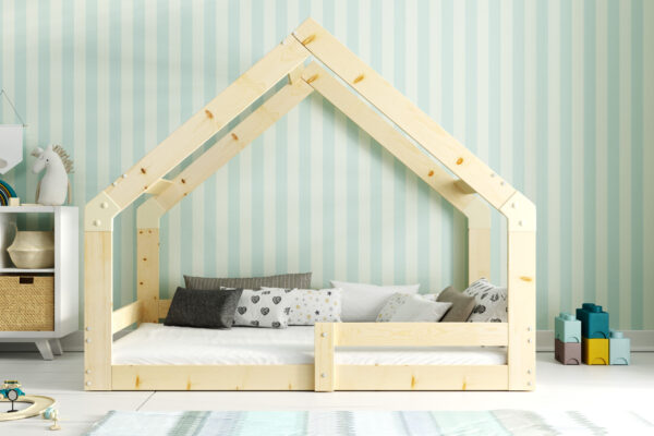 Κρεβάτι Παιδικό Montessori Domek 2 Natural με Στρώμα 80×160cm