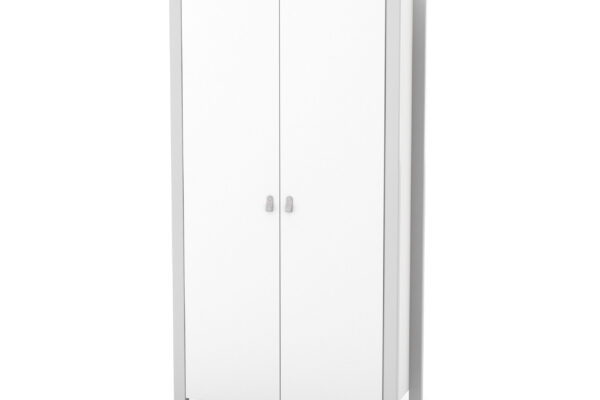 Ντουλάπα Δίφυλλη White & Grey Veres Monaco