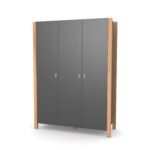 Ντουλάπα  Τρίφυλλη  Anthracite & Natural  Veres Monaco