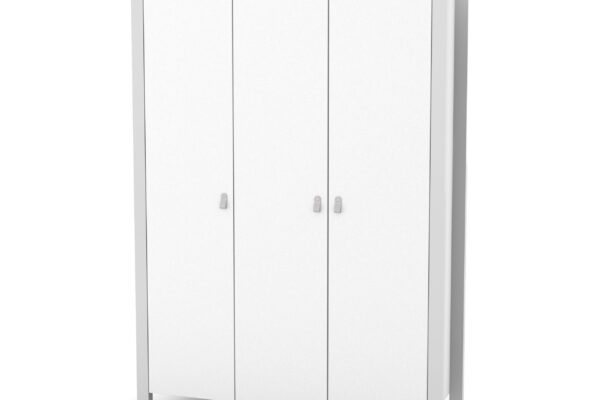 Ντουλάπα Τρίφυλλη White & Grey Veres Monaco