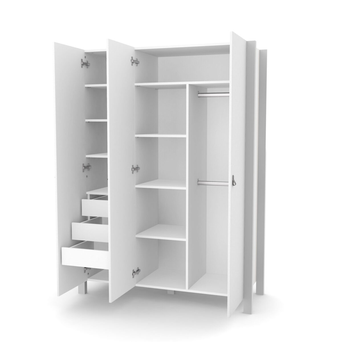 21 Ντουλάπα  Τρίφυλλη  White & Grey  Veres Monaco - Image 3