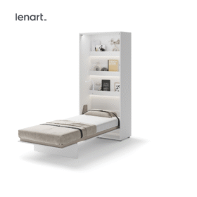 Lenart BC-03-GLOSS λευκό γυαλιστερό αναδιπλούμενο κρεβάτι διπλό 90x200εκ.