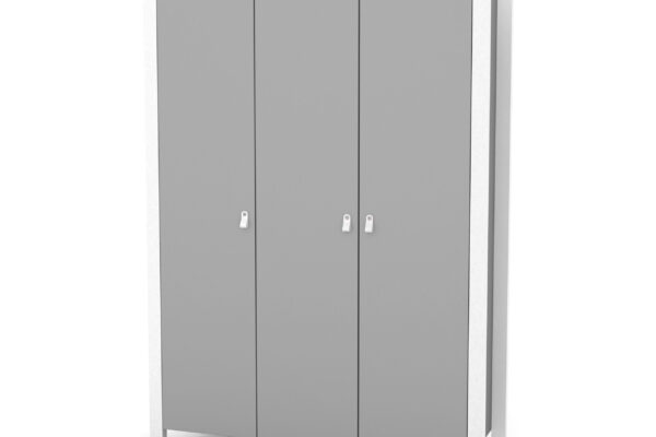Ντουλάπα Τρίφυλλη Grey & White Veres Monaco