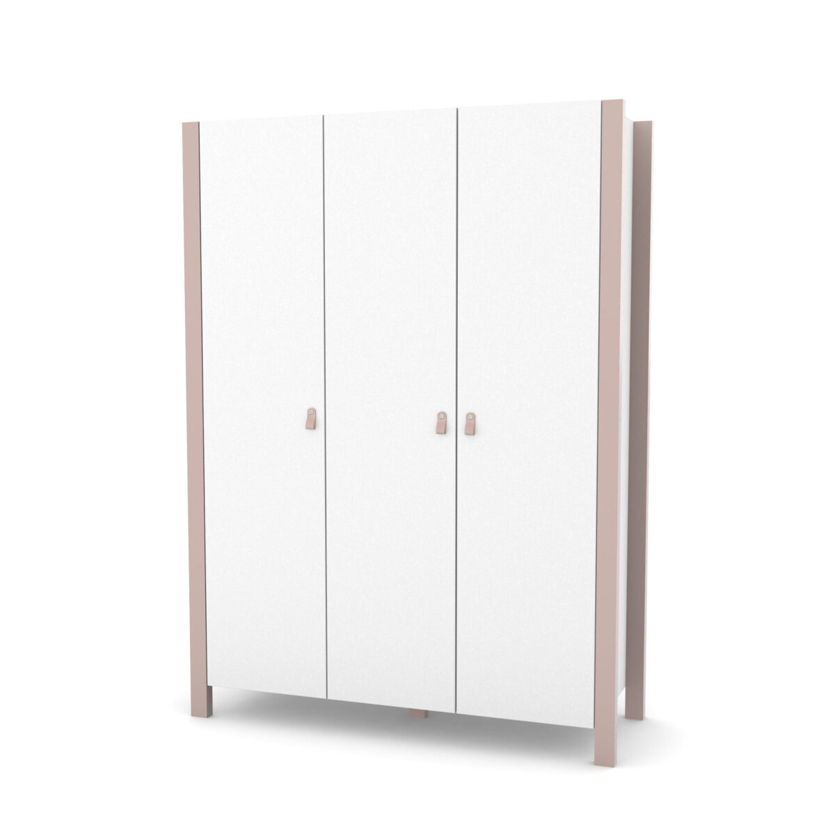80 Ντουλάπα  Τρίφυλλη  White & Cappuccino Veres Monaco - Image 1