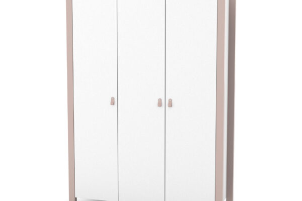 Ντουλάπα Τρίφυλλη White & Cappuccino Veres Monaco