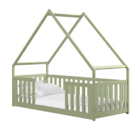Κρεβάτι Σπιτάκι Montessori Bee από μασίφ ξύλο ελιάς 90x200cm.