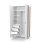 Ντουλάπα Δίφυλλη White & Cappuccino  Veres Monaco - Image 4