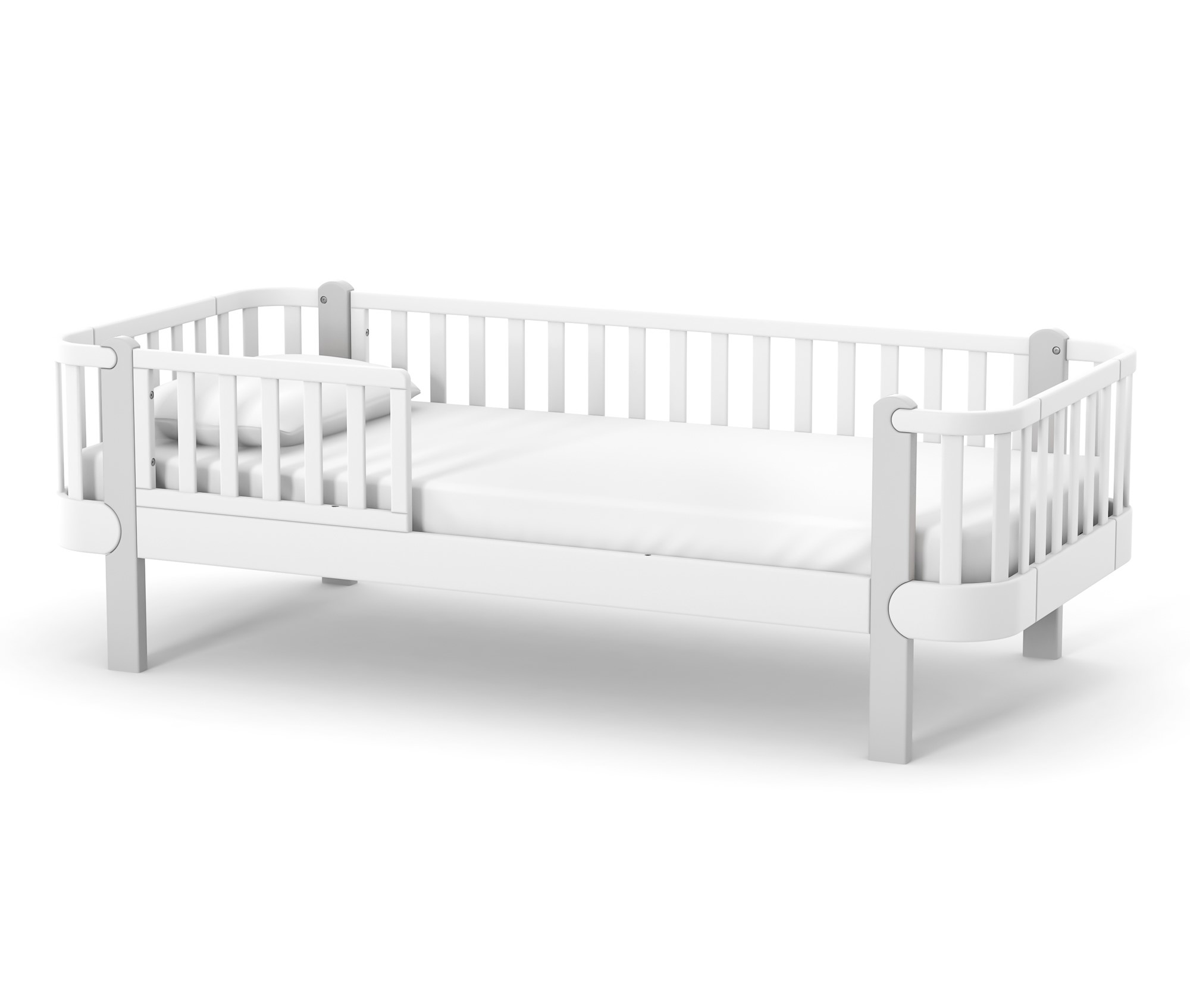 90 Βρεφικό Κρεβάτι 80×190 cm White & Grey Veres Monaco - Image 1