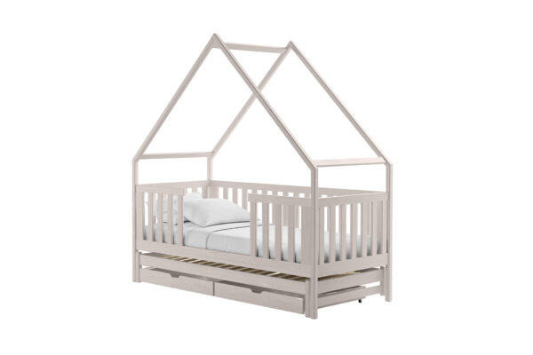 Κρεβάτι Σπιτάκι Magic με Συρόμενο από μασίφ ξύλο