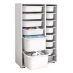 Λευκή συρταριέρα Sani με 14 συρτάρια για αποθήκευση παιχνιδιών