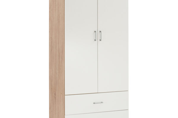 Ντουλάπα 2φυλλη με Συρτάρια Reina Sonama & White