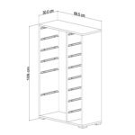 Λευκή συρταριέρα Sani με 14 συρτάρια για αποθήκευση και οργάνωση.