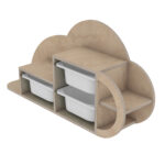 Ραφιέρα Τοίχου Sani Natural με συρτάρια: ιδανική παιδική συρταριέρα τοίχου.