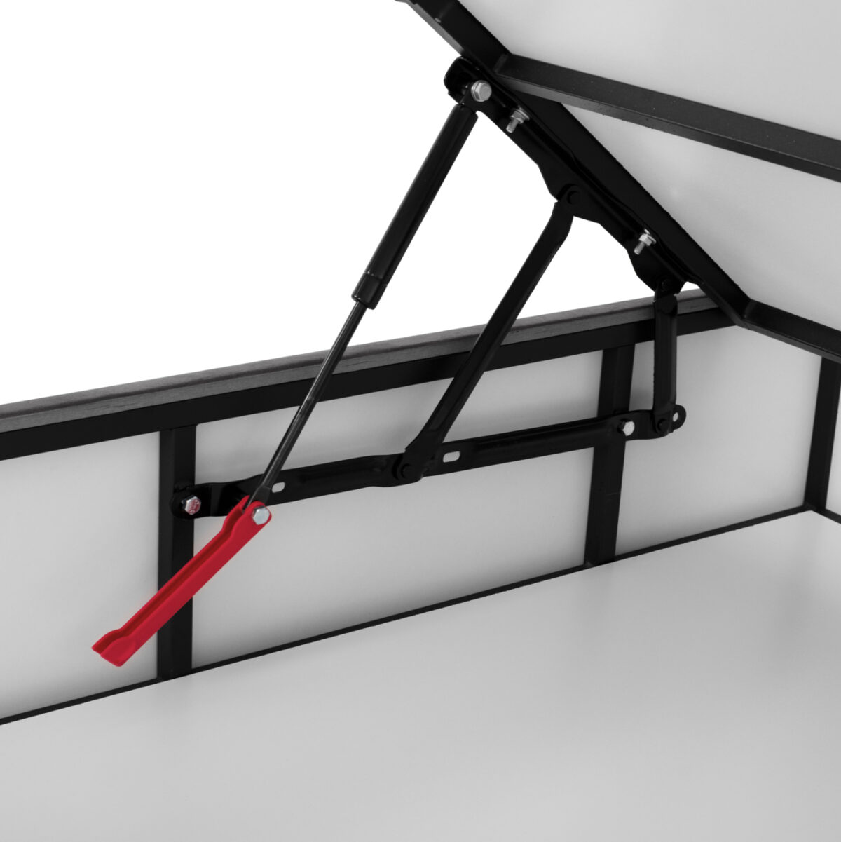 Διπλό κρεβάτι Malena 160x200cm με αποθηκευτικό χώρο, γκρι βελουτέ ύφασμα.