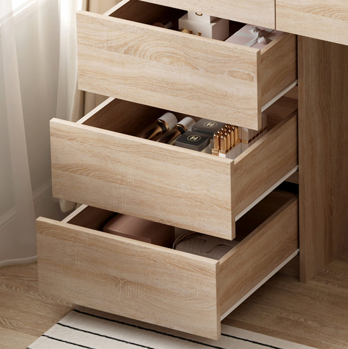 Τουαλέτα μακιγιάζ Beyon Sonoma 0521311 με συρτάρια.