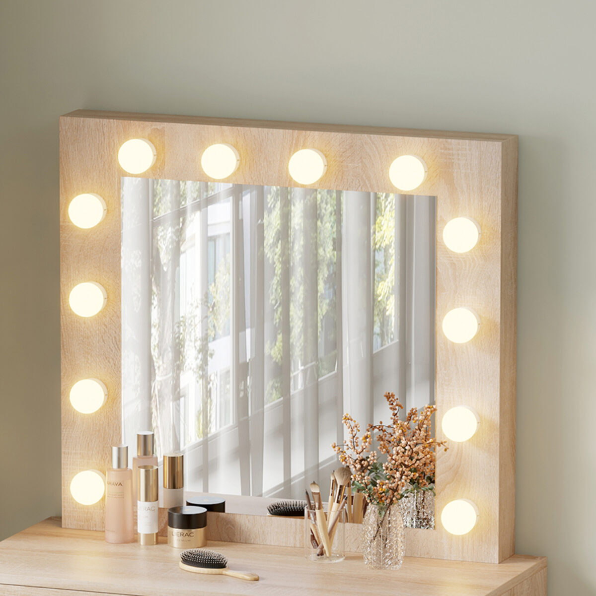 Τουαλέτα μακιγιάζ Beyon Sonoma 0521311 με LED καθρέπτη.