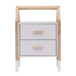 Κομοδίνο Pepe Λευκό & Natural: Παιδικό κομοδίνο με δύο συρτάρια.