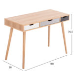 Σετ Φοιτητικό Πακέτο 5ΤΕΜ 9996728: Ξύλινο γραφείο με τρία συρτάρια