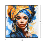 Σετ Φοιτητικό Πακέτο 9996728: Γυναίκα με κίτρινο και μπλε κεφαλομάντηλο.