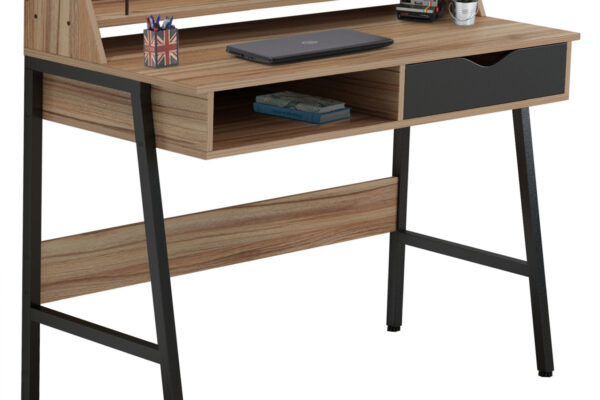 Γραφείο Olivier Γκρι & Μαύρο ματ & Καρυδί