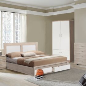 Σετ Φοιτητικό Πακέτο 4TEM 9996552: Κρεβάτι, κομοδίνο, ντουλάπα, συρταριέρα.