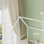 Λευκό παιδικό κρεβάτι Montessori Phyllis 3 σε 1, 90x200cm.