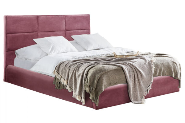 Διπλό κρεβάτι Briley σάπιο μήλο 160x200cm με βελουτέ ύφασμα και αποθηκευτικό χώρο.