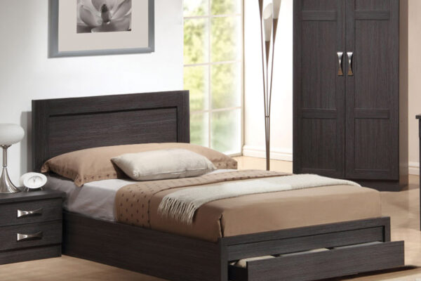 Κρεβάτι ημίδιπλο Melany Zebrano 110x190 εκ. με συρτάρι αποθηκευτικό χώρο.