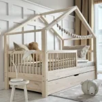 Παιδικό κρεβάτι Montessori House Bed Alto Plus, ξύλινο με συρτάρι.
