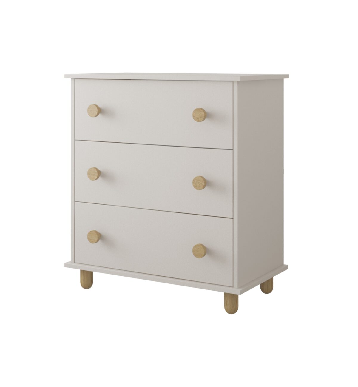 Συρταριέρα Lumi Cashmere BabyCute BC20080CA με ξύλινα πόμολα.