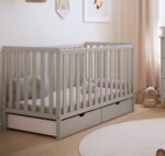 Βρεφικό κρεβάτι Bambi Cashmere με δύο συρτάρια αποθήκευσης, BabyCute.